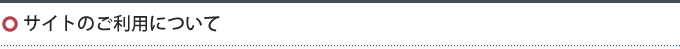 サイトのご利用について