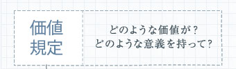 価値規定) どのような価値が?どのような意義を持って?